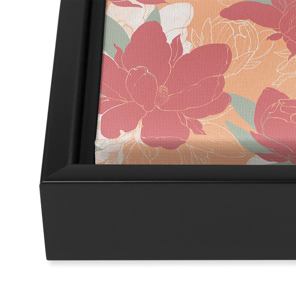 Big floral blossoms PF3 Framed Canvas Print Gallery Image 3