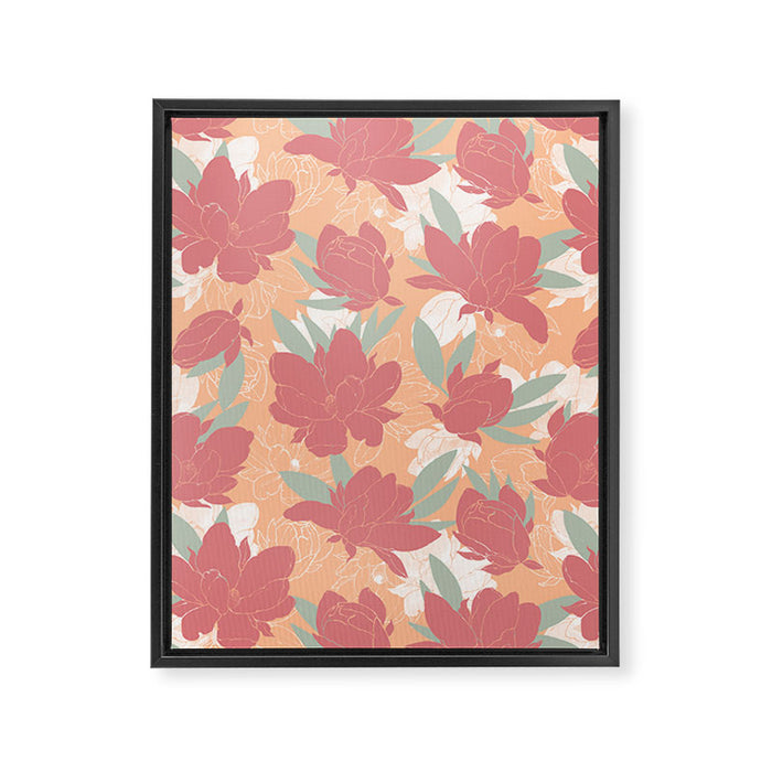 Big floral blossoms PF3 Framed Canvas Print Gallery Image 1