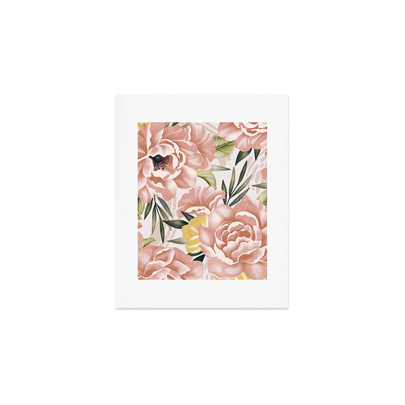 Big pink bouquet flowers S Art Print Gallery Image 1