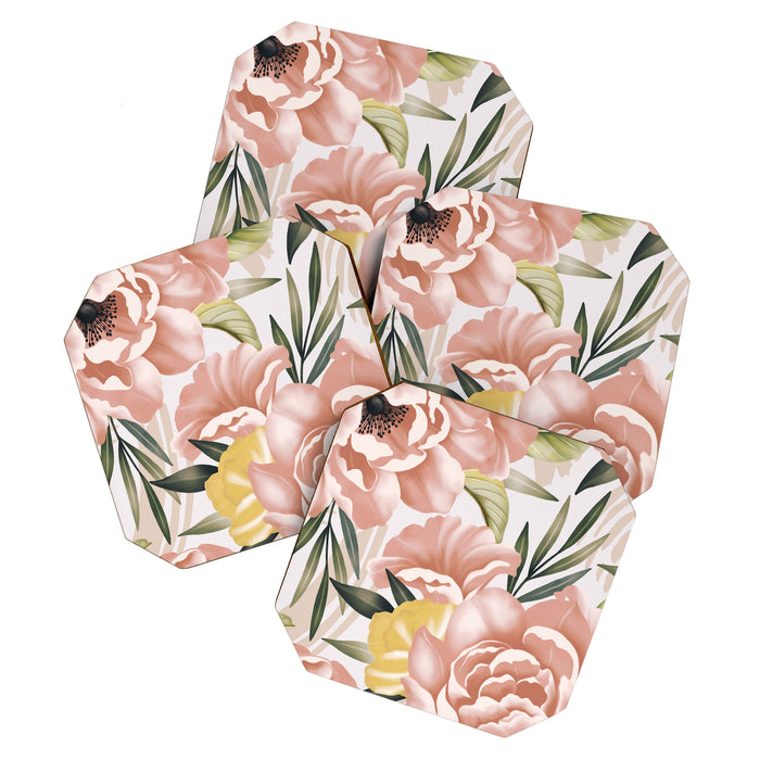 Big pink bouquet flowers S Coaster Gallery Image 1