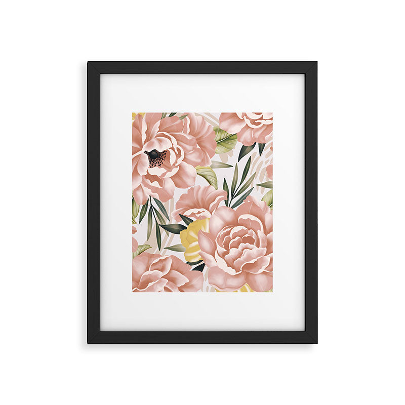 Big pink bouquet flowers S Framed Art Print Gallery Image 6