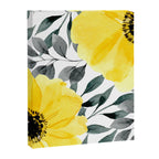 Big yellow watercolor flowers Canvas Print Gallery Image 8