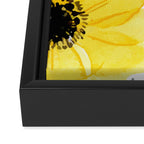 Big yellow watercolor flowers Framed Canvas Print Gallery Image 3