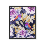 Bird in the rose bush D Framed Canvas Print Gallery Image 8