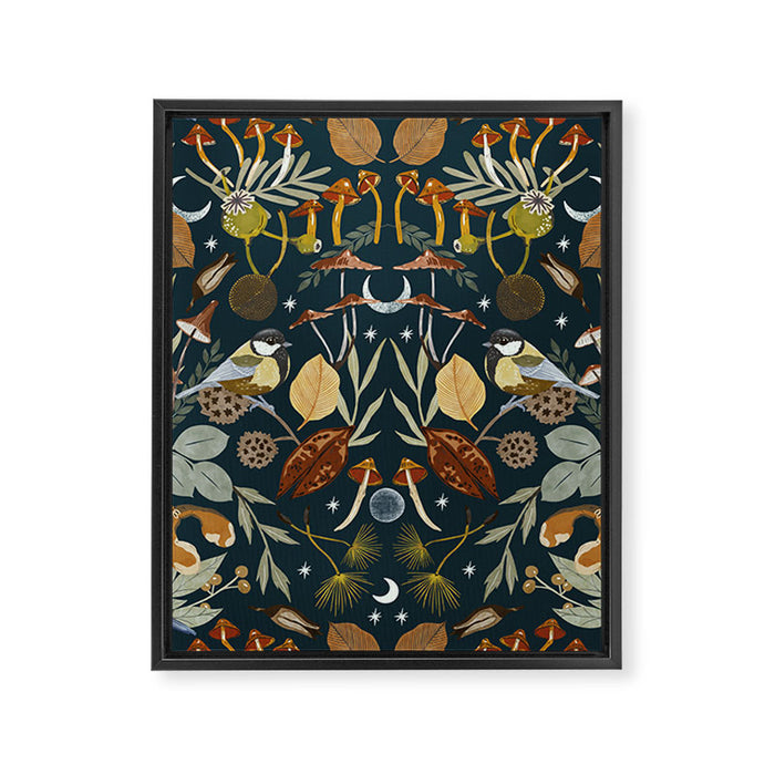 Birds in Autumn Night DP Framed Canvas Print Gallery Image 1