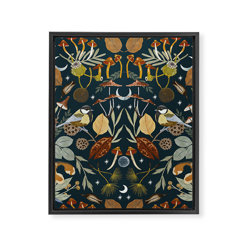 Birds in Autumn Night DP Framed Canvas Print Gallery Image 8