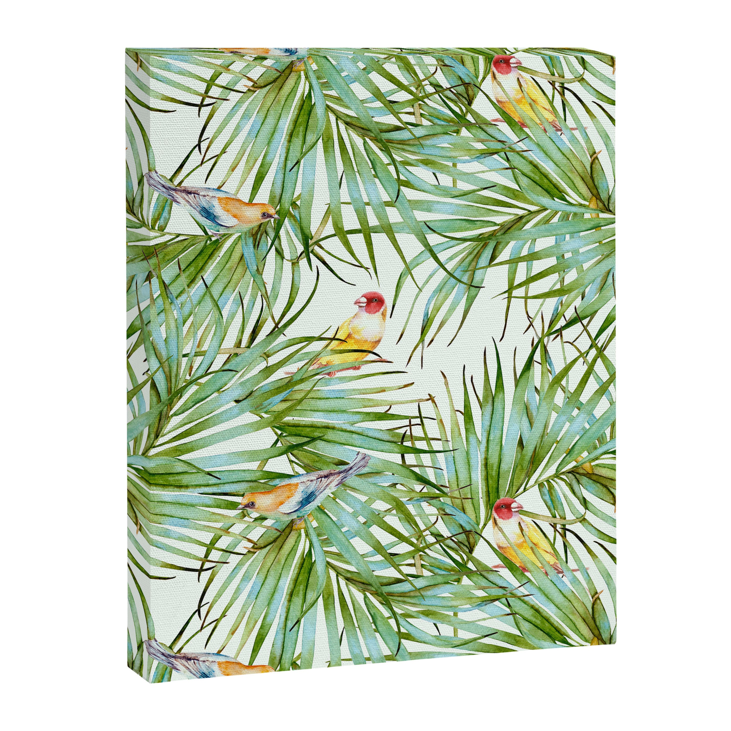 Birds on the leaves of the jungle Canvas Print Gallery Image 8