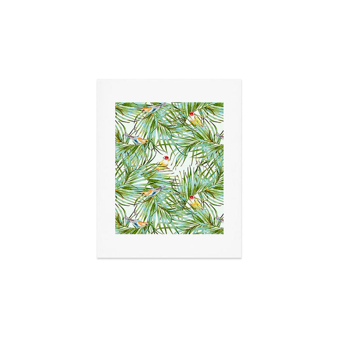 Birds on the leaves of the jungle Art Print Gallery Image 1