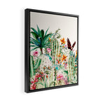 Blooming in the cactus Framed Canvas Print Gallery Image 2