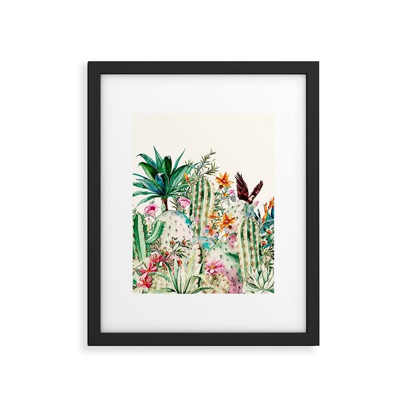 Blooming in the cactus Framed Art Print Gallery Image 6