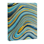 Blue marbled waves Canvas Print Gallery Image 8