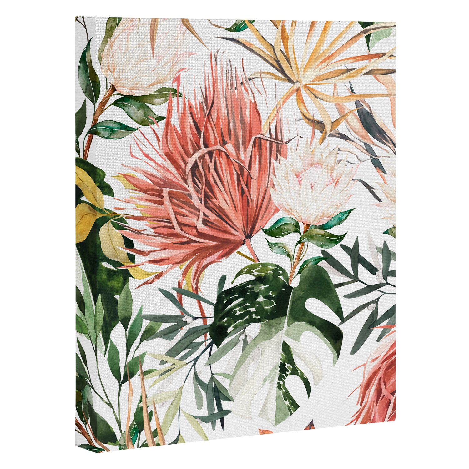 Bohem tropical bloom 003 Canvas Print Gallery Image 3