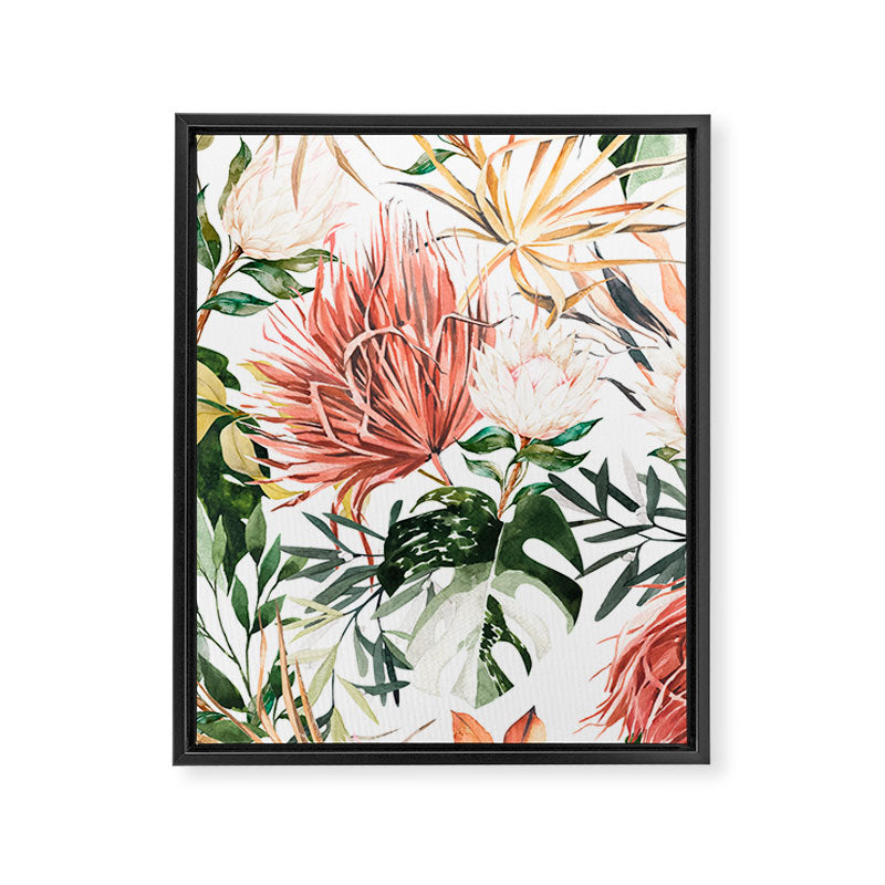 Bohem tropical bloom 003 Framed Canvas Print Gallery Image 8