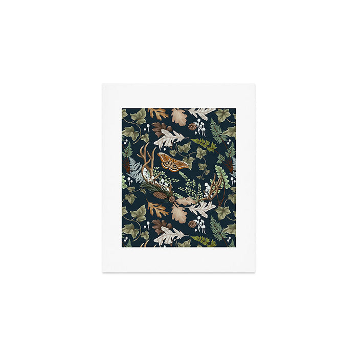 Bohemian leafy forest at night Art Print Gallery Image 1