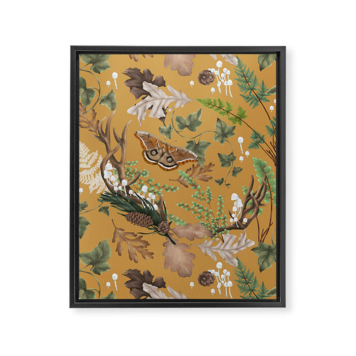 Bohemian Leafy Forest Framed Canvas Print Gallery Image 1