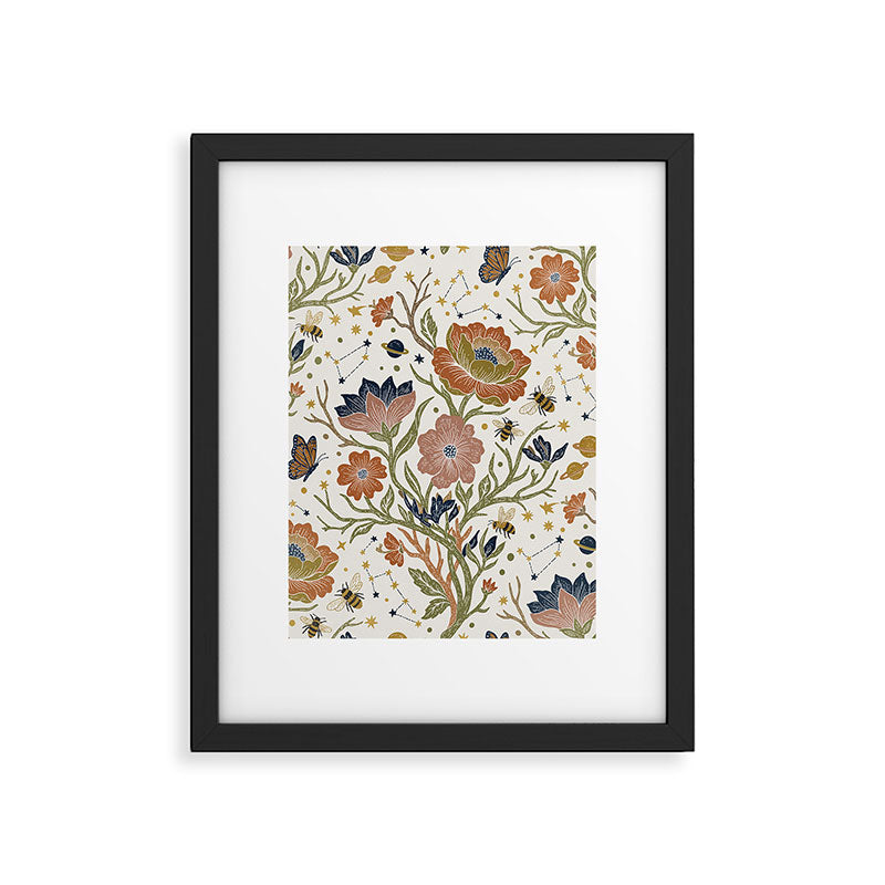 Boho Floral Galaxy Garden Framed Art Print Gallery Image 6