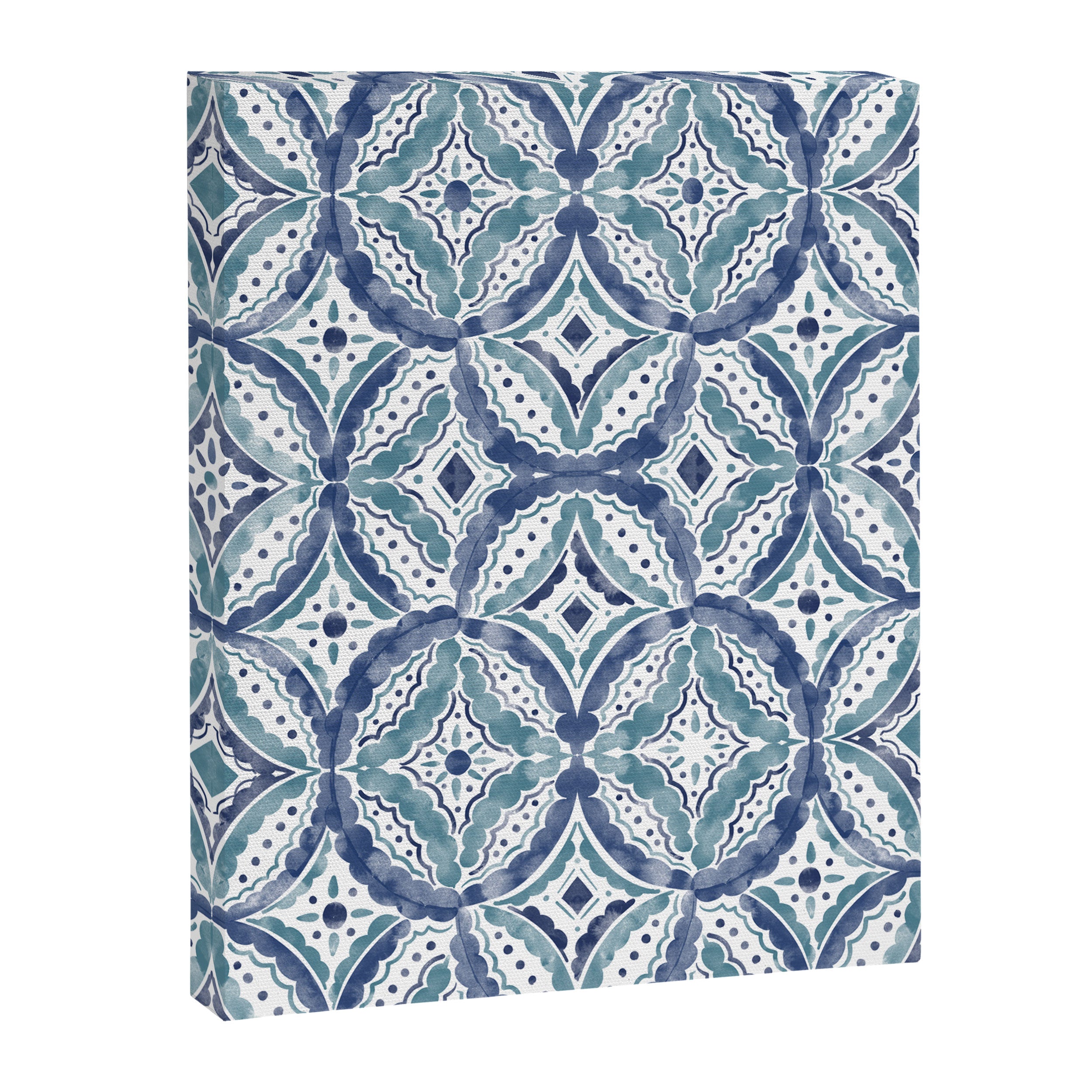 Boho Indigo Damask B Canvas Print Gallery Image 8