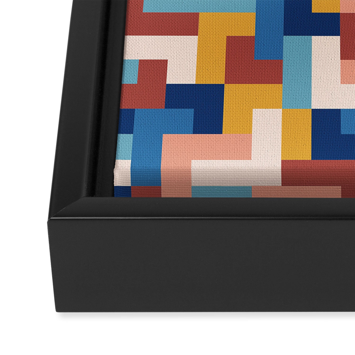 Boho M Tetris C Framed Canvas Print Gallery Image 3
