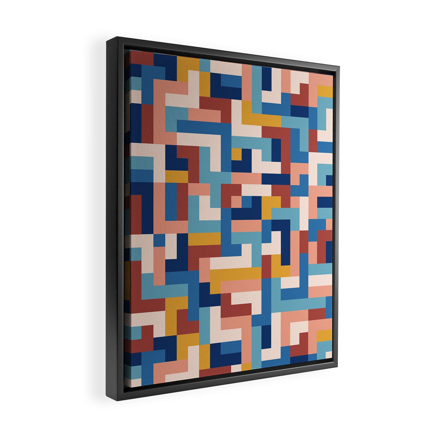 Boho M Tetris C Framed Canvas Print Gallery Image 2