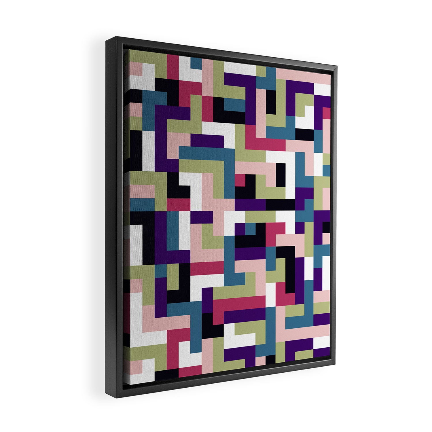 Boho M Tetris PTT Framed Canvas Print Gallery Image 2