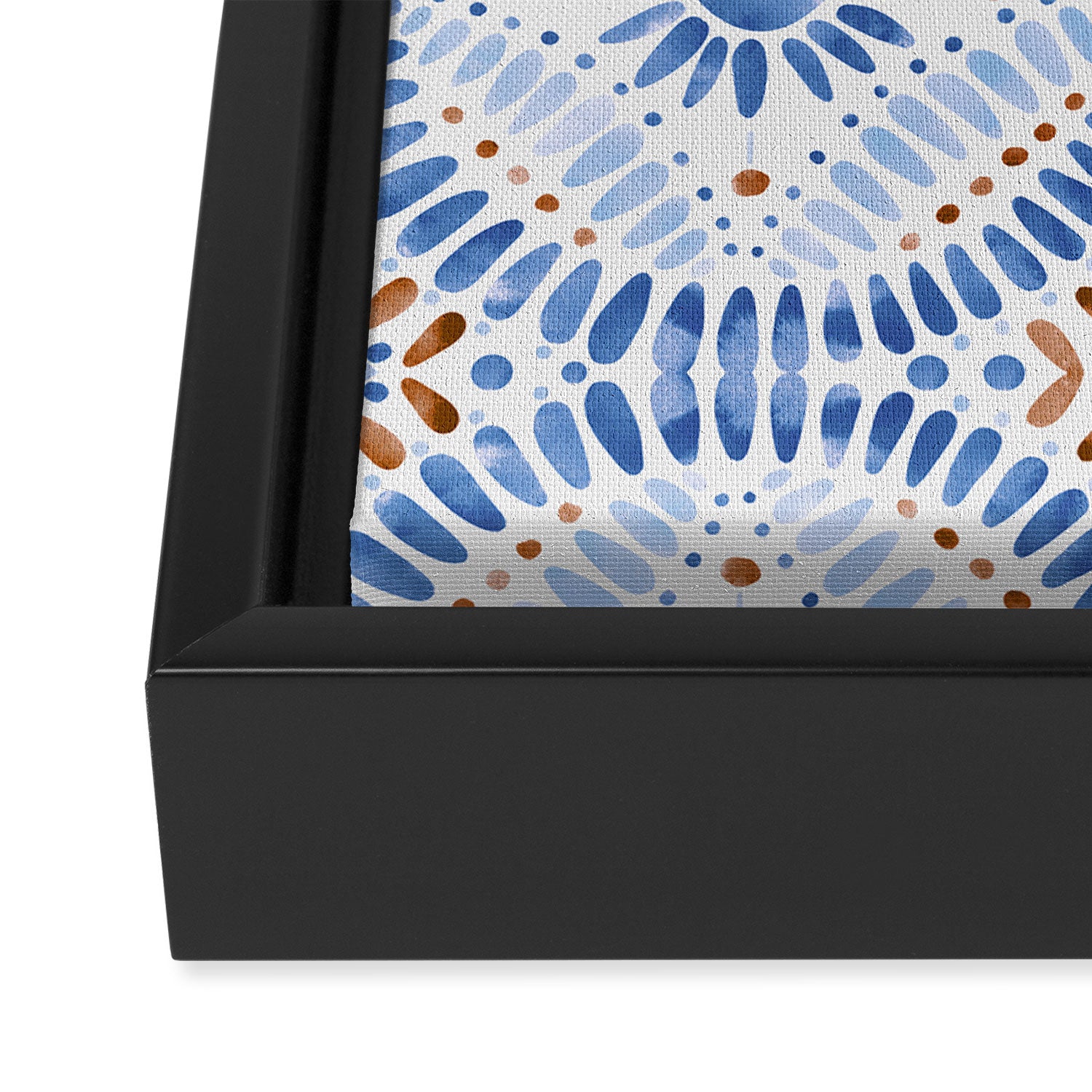 Boho Tiles Mandala Framed Canvas Print Gallery Image 3