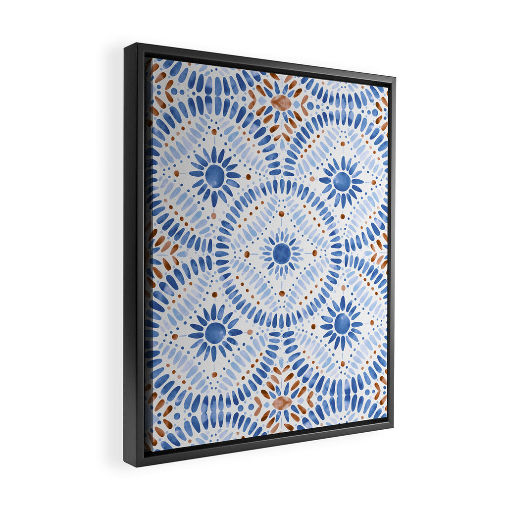 Boho Tiles Mandala Framed Canvas Print Gallery Image 2