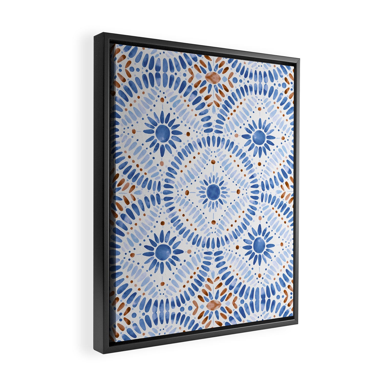 Boho Tiles Mandala Framed Canvas Print Gallery Image 2