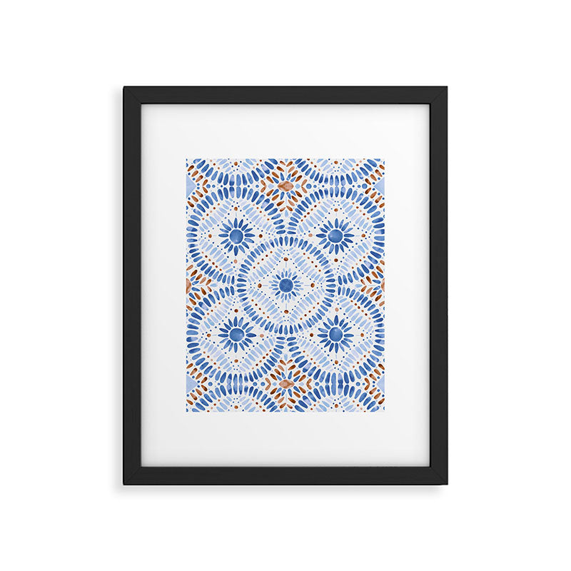 Boho Tiles Mandala Framed Art Print Gallery Image 6