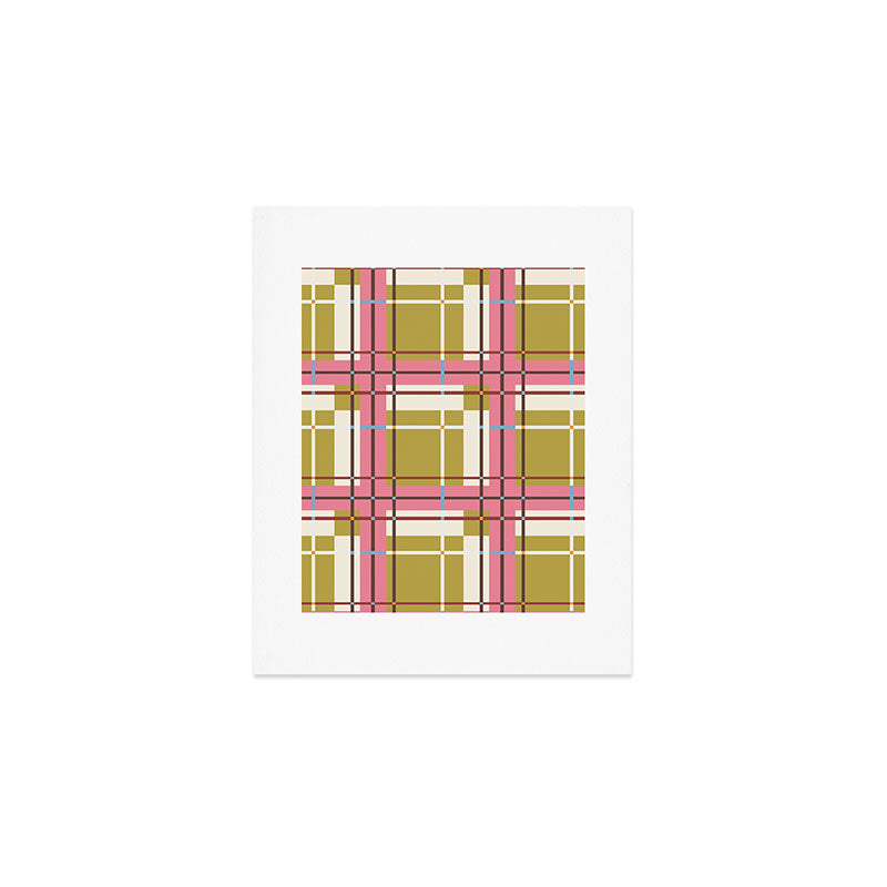 Bold Checked Design Art Print Gallery Image 1