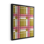 Bold Checked Design Framed Canvas Print Gallery Image 2