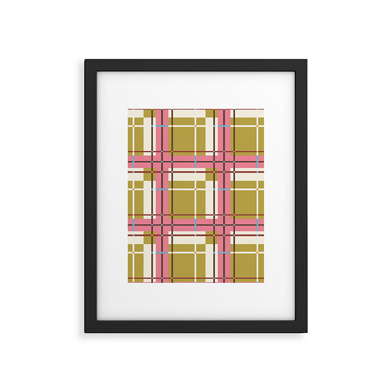 Bold Checked Design Framed Art Print Gallery Image 6