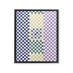 Bold colors block grid A Framed Canvas Print Gallery Image 8