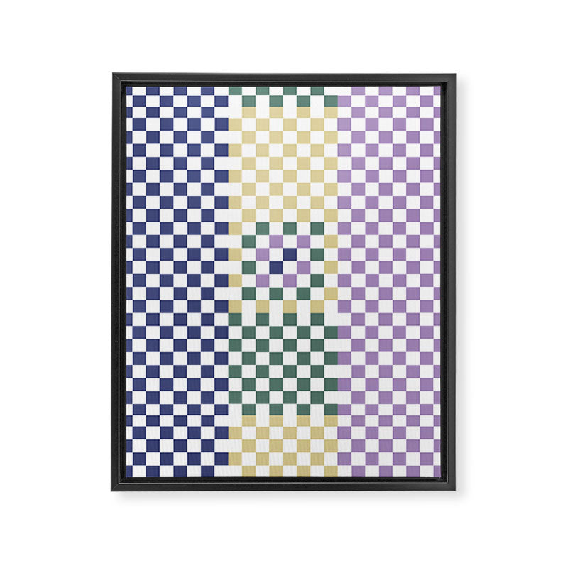 Bold colors block grid A Framed Canvas Print Gallery Image 8