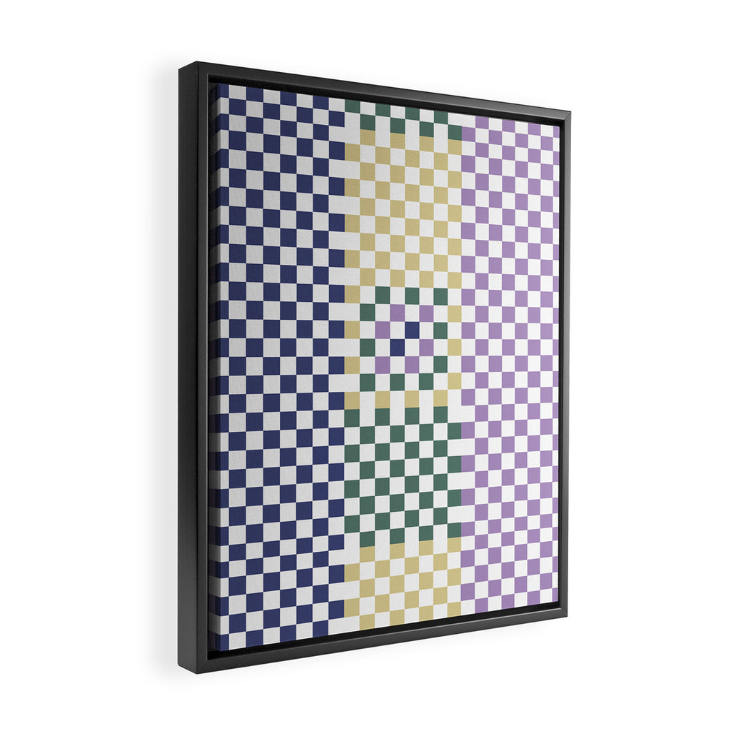 Bold colors block grid A Framed Canvas Print Gallery Image 2