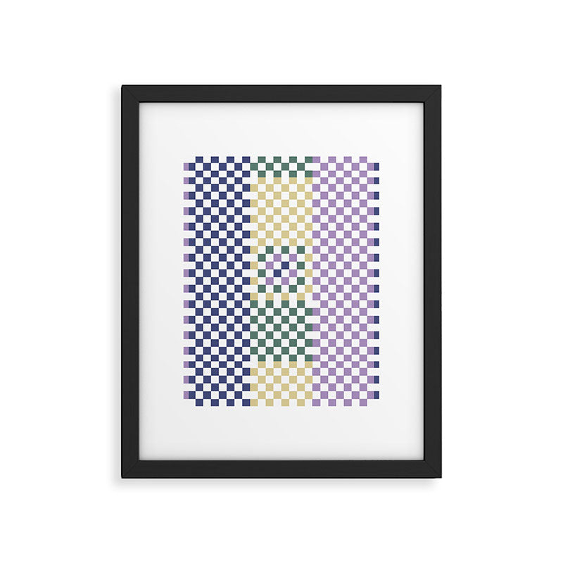 Bold colors block grid A Framed Art Print Gallery Image 6