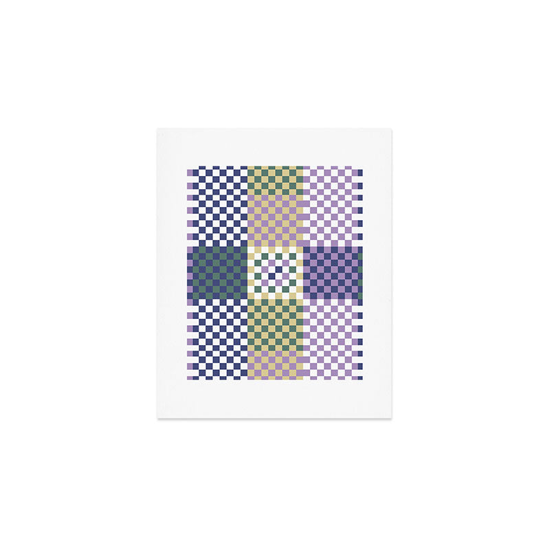 Bold colors block grid C Art Print Gallery Image 1