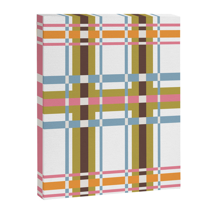 Bold Crosshatch Colorful Canvas Print Gallery Image 1