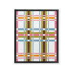 Bold Crosshatch Colorful Framed Canvas Print Gallery Image 8
