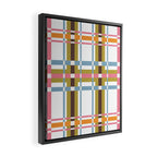 Bold Crosshatch Colorful Framed Canvas Print Gallery Image 2