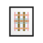 Bold Crosshatch Colorful Framed Art Print Gallery Image 6