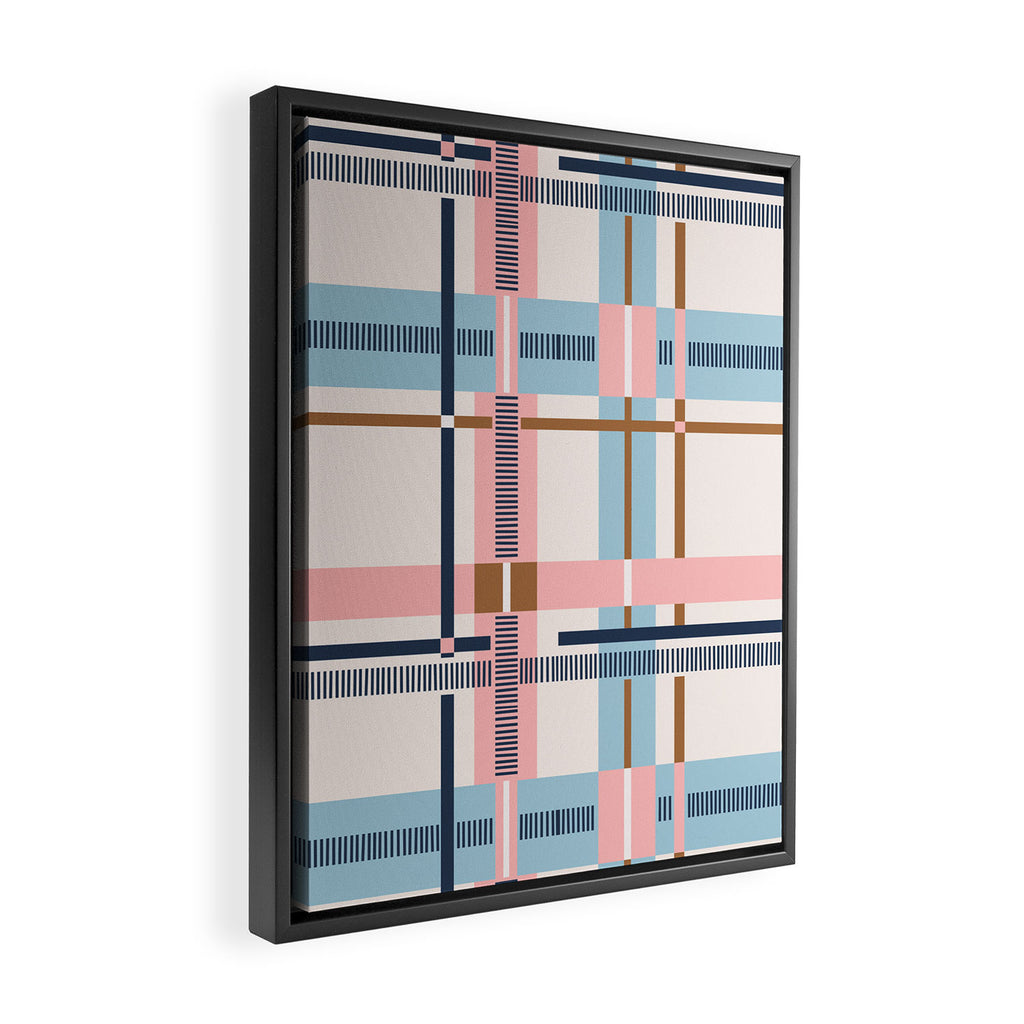 Bold Linear Harmony A Framed Canvas Print Gallery Image 2