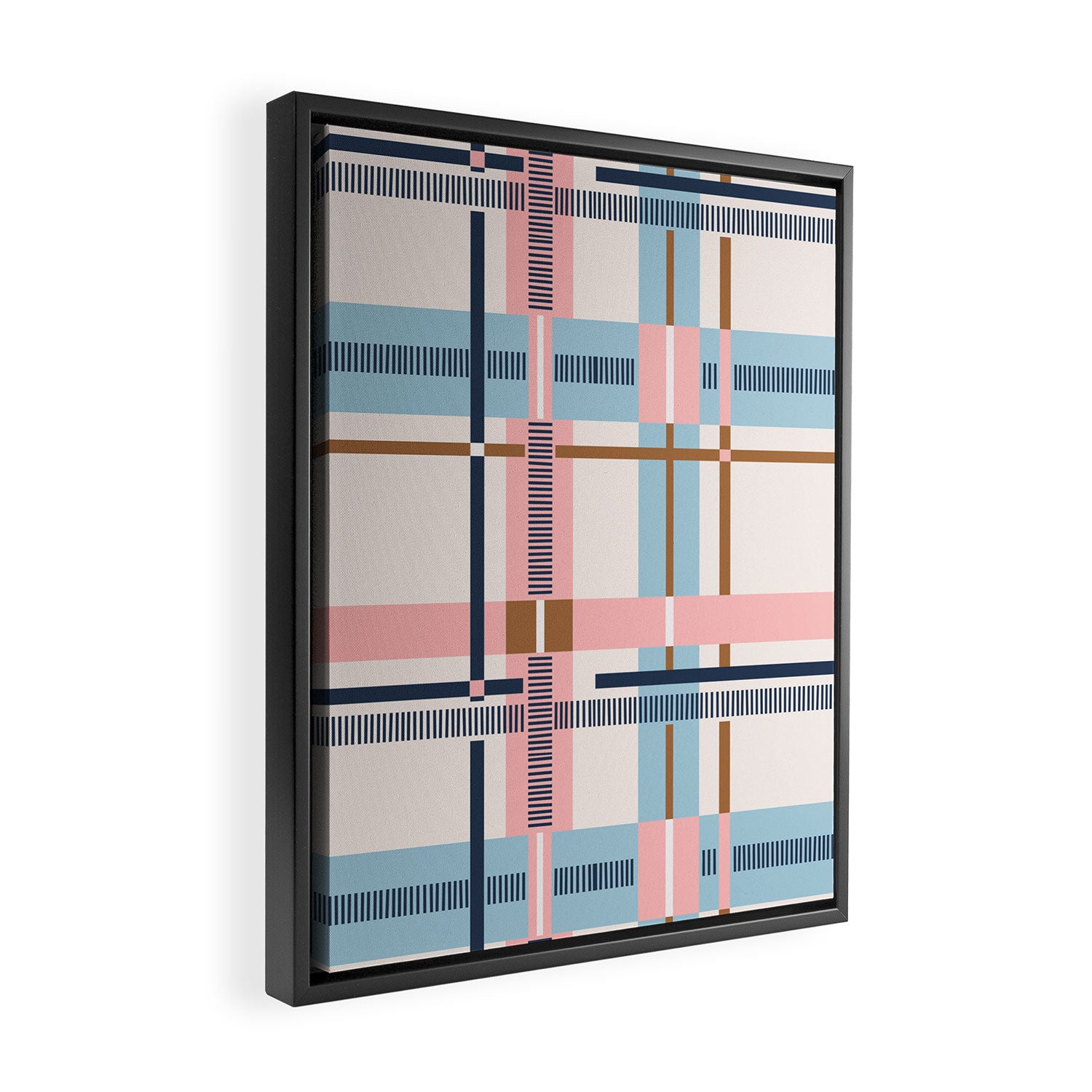Bold Linear Harmony A Framed Canvas Print Gallery Image 2