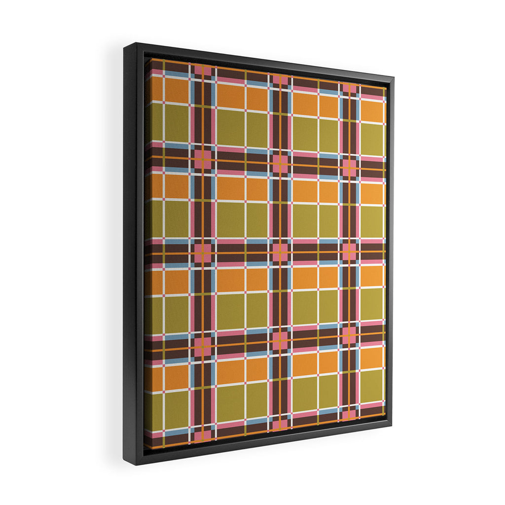 Bold Lines and Blocks Framed Canvas Print Gallery Image 2