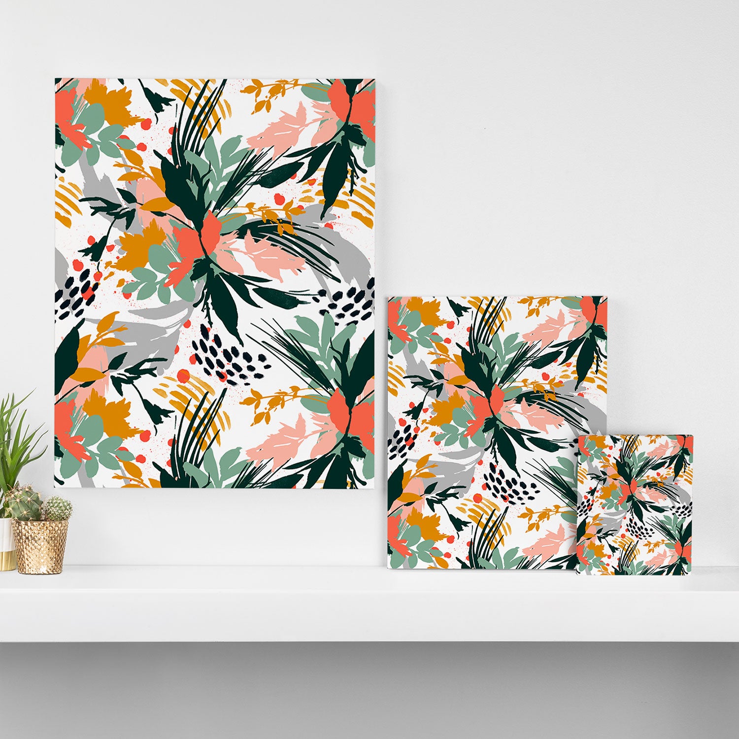 Botanical brush strokes I Canvas Print Gallery Image 3