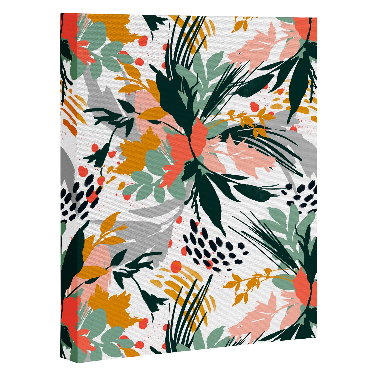 Botanical brush strokes I Canvas Print Gallery Image 3