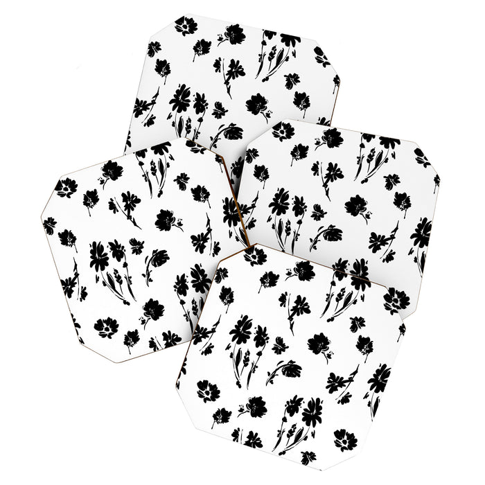 Brushstrokes meadow flowers BN Coaster Gallery Image 1