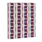Burgundy Grid Elegance Canvas Print Gallery Image 8