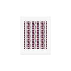 Burgundy Grid Elegance Art Print Gallery Image 1