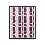 Burgundy Grid Elegance Framed Canvas Print Gallery Image 8