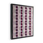 Burgundy Grid Elegance Framed Canvas Print Gallery Image 2